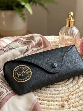 Ray-Ban Black Textured Sunglasses Case Quiet Luxury Summer Classic Preppy